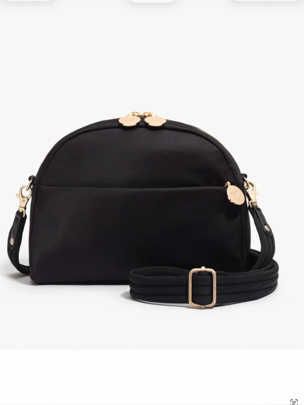 Lo & Sons Nouvelle Black Crossbody Bag with Gold Hardware
